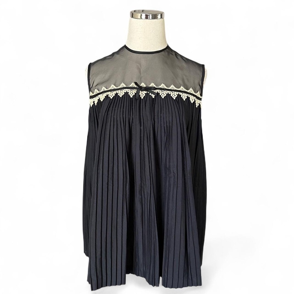 Vintage 60s Pleated Babydoll Maternity Top
